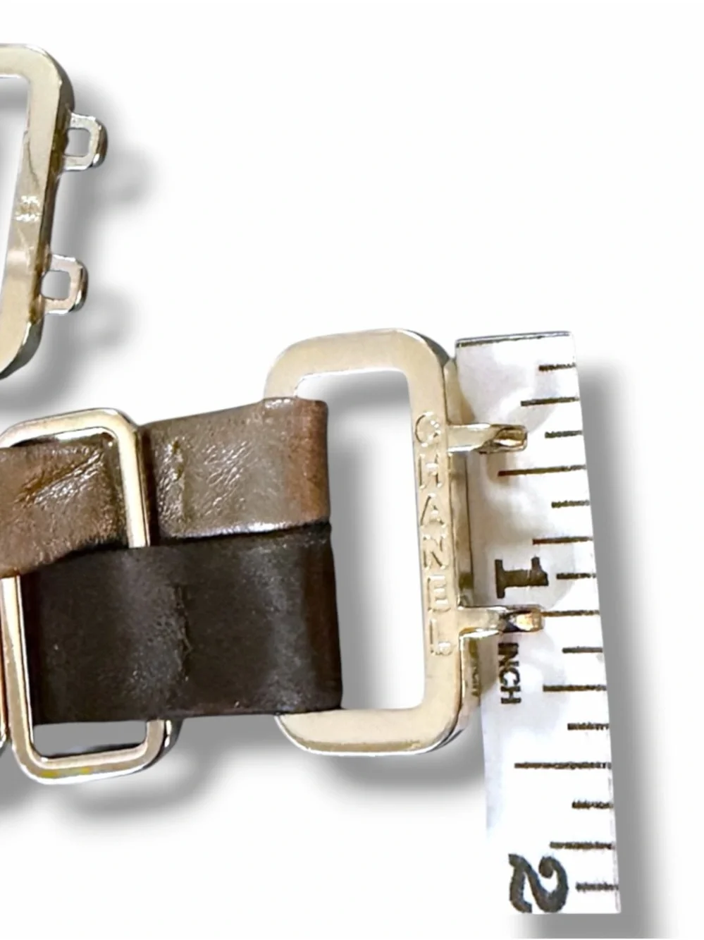 Rare ARCHIVE Chanel 2004 Runway Belt Karl Lagerfeld Era Leather & Gold 85 - Picture 10 of 16